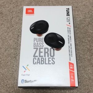 NEW! JBL TUNE125 TWS Pure Bass Zero Cables Bluetooth In-Ear Headphones/Ear Buds